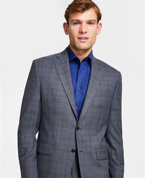 michael kors men's classic-fit wool-blend stretch suit separate jacket|Michael Kors Men's Designer Suits & Separates .